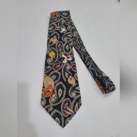 Warner Bros. Other - 1994 Warner Brothers Looney Tunes Mania Character Patterned Tie